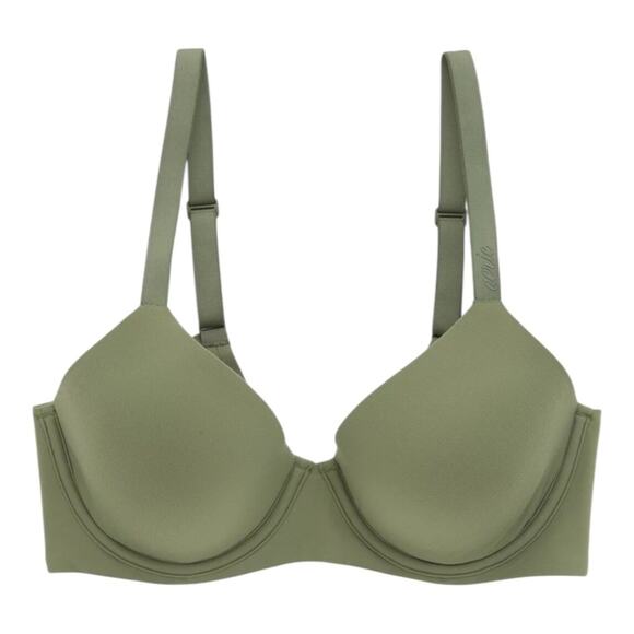 SMOOTHEZ by Aerie Full Coverage Lightly Lined Bra NWT Flexible Wire Green Sz 32A - Picture 10 of 12